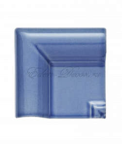 Плитка Johnson Tiles Minton Hollins Англия Голубой Декор BCTILES0010047 MCC2C Crampton Capping Frame Corner 75x75x21,5mm China Blue