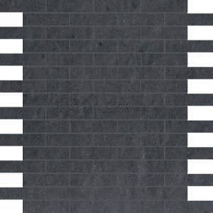 Плитка FAP Ceramiche Creta Италия Чёрный Декор BCTILES0005471 Creta Notturno Brick Mosaico 30,5*30,5