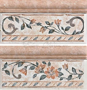 Плитка Del Conca Ambre di Soanne Италия Песочный Бордюр BCTILES0013309 ROSAI B (mix) Cenefa Rosa 10x20