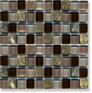 Мозаика Bars Crystal Stone collection Китай Коричневый Настенная BCTILES0008009 HT 515-1 1,5х1,5х0,8