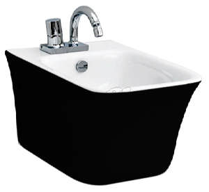 Биде подвесное ArtCeram Cow CWB001 black&white Италия BIDET000097