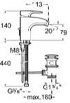 Смеситель Roca Thesis 5A6050C00 для биде