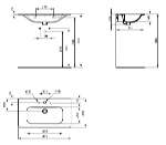 Тумба с раковиной Ideal Standard Softmood  80 светло-коричневая