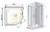 Душевой уголок Cezares Porta R2 90 C Cr IV