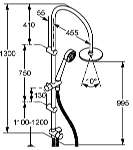 Душевая стойка Kludi Zenta dual shower system 6167705-00