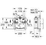 Скрытый монтажный ящик Grohe Europlus SE 36014000