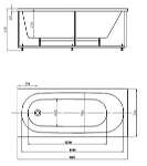 Акриловая ванна Акватек Оберон 170 Россия BATH000043
