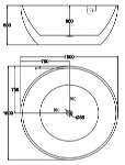 Акриловая ванна BelBagno BB46-1500 perl Китай / Италия BATH000145