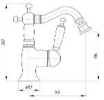 Смеситель Migliore Oxford ML.OXF-6323 CrDo для биде Италия MIXER002127