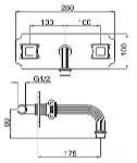 Смеситель Cezares Olimp BLS2 03/24 Sw для раковины Италия MIXER000735