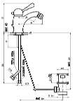 Смеситель Rav Slezak Labe Mosaz L045.5SM для биде Чехия MIXER002626