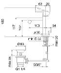 Смеситель Treemme Q 3M5620.CR для биде Италия MIXER003013