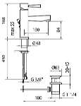 Смеситель Webert Conic CN830102015 хром для раковины Италия MIXER003123