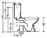 Унитаз-компакт Migliore Gianeta ML.GNT-25.801 D1 с ручкой Италия LAVAT000203